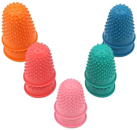 Dailygoods- Vingerhoedjes Herbruikbaar - 10 Stuks - Silicoon/Rubber