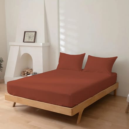Senzatione katoen Hoeslaken Brique - 090x220+30