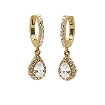 Karma Oorhangers Drop Zirkonia Goud