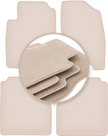 PREMIUM beige matten voor: Nissan Navara III D40 pick-up 2005-2011