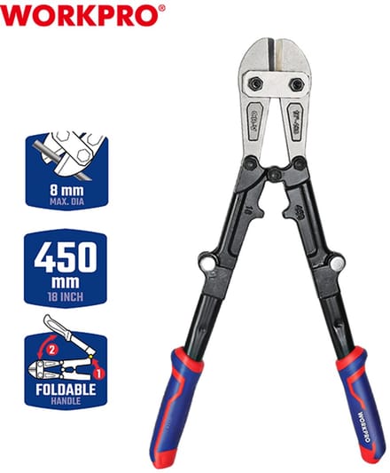 WORKPRO WP216010 Opvouwbare Betonschaar 450 mm – Met Dubbel Hefboomsysteem – Professioneel