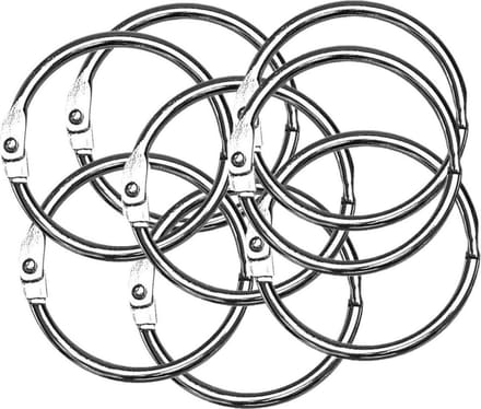 Metalen sleutelringen met opening - Klemsluiting - Boekringen - Bindringen - Metaal Vernikkeld - 25mm - 100 stuks