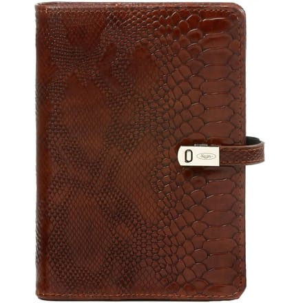 1111-74 Personal Bindmiddel Croco bruin 1 week per 2 paginas 2026-2027-2028