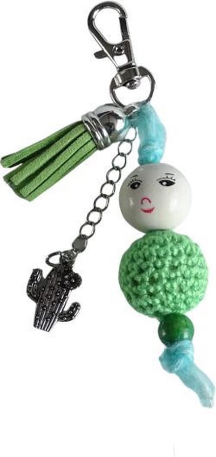 2 Love it Gelukspop Cactus - Sleutelhanger - Tashanger