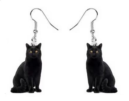 Oorbellen Zwarte Katten
