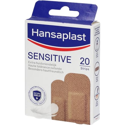 Hansaplast Sensitive skintone medium 20 Stuks