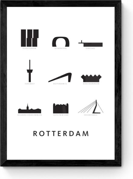 Rotterdam - Architectuur Poster - Ingelijst