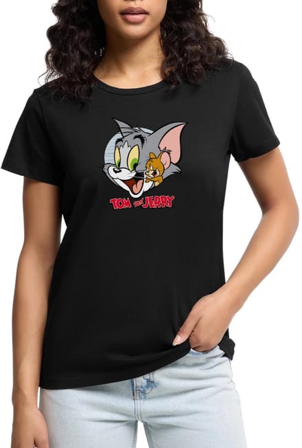 Tom En Jerry Knuffelig Premium T Shirt Dames