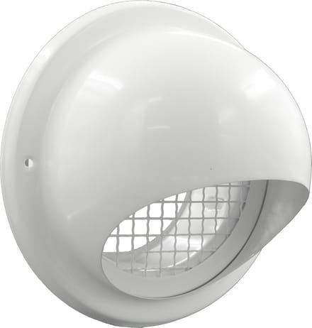 Weha Bolrooster Ø150mm, grofmazig gaas, rvs 304 Wit