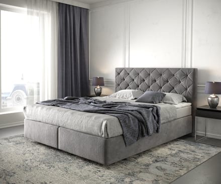 Boxspringbed Dream-Great Microvezel Taupe 160x200 cm met Matras en Topper