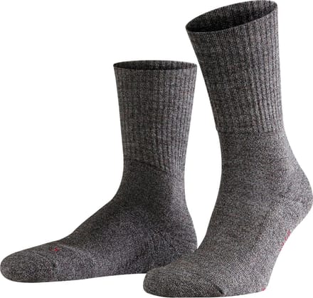 FALKE Walkie Light eenkleurig wol functioneel materiaal sokken unisex grijs - maat 44-45