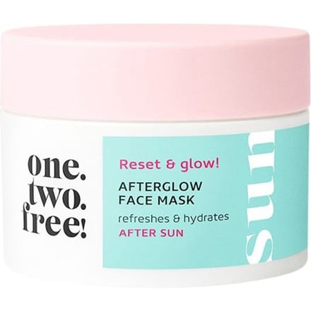 One.two.free! Zonverzorging Afterglow Face Mask Aftersun Dames 50 ml