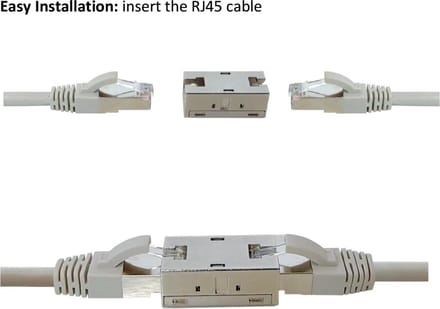 ROLINE RJ-45 Kupplung geschirmt, Cat.6A ROLINE RJ-45 koppeling afgeschermd, cat.6A (Class EA), metalen behuizing 21.17.3097 Koppeling, recht Aantal