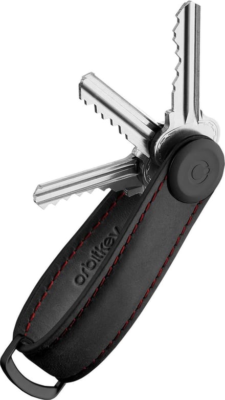 Orbitkey Sleutelhouder / Sleutelhanger - Crazy Horse Key Organiser 2.0 - Black/Cognac