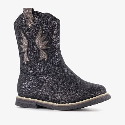 Blue Box meisjes cowboy western boots met glitters zwart - Maat 24