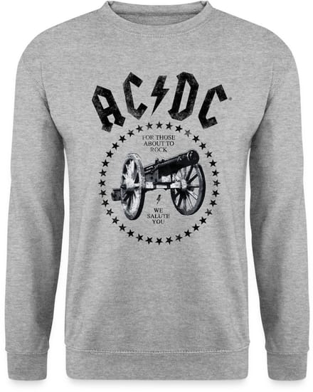 AC/DC For Those About To Rock Logo Met Kanon Sweater Heren