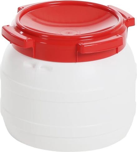 Voerton 10L met rode schroefdeksel