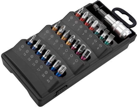 Graphite - Schroefbit Set - 22-delige Set - 1/4" x 25 mm - Opslagdoos voor Montagegordel