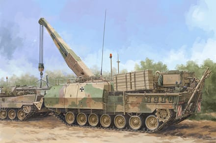 HobbyBoss Modelbouwpakket Militaire voertuigen - 84566 Bergepanzer BPz3A1 - Buffalo - ARV Plastic - 1:35 - Modelbouw