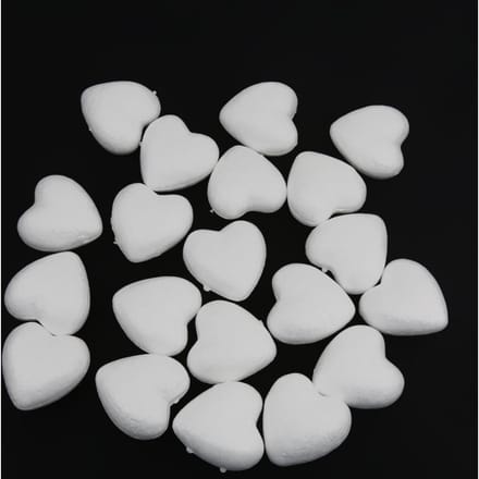 20 Stuks 60mm Wit Modellering Craft Polystyreen Schuim Piepschuim Liefde Hart DIY Ornamenten gray