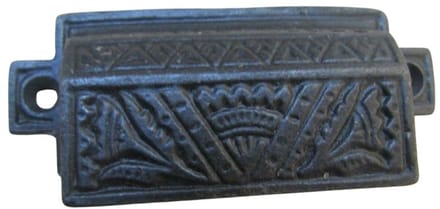 Square Decorative Cup Pull Handle Black Antique