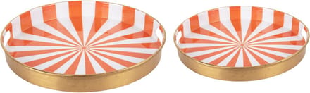 Present Time Schaal Candy Swirl - Oranje - Ø31cm - IJzer - Modern - Woonkamer