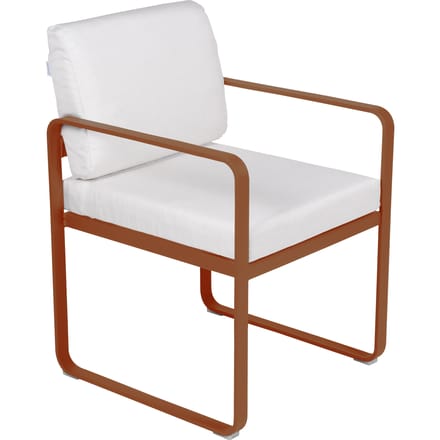 Fermob BELLEVIE fauteuil voor de eethoek - E2 gekonfijte sinaasappel - 81 witgrijs