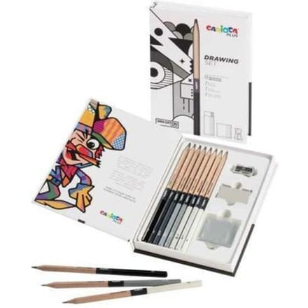 Carioca Plus Drawing Set Hard Box 10pcs Schrijfgerief Schrijfgerief