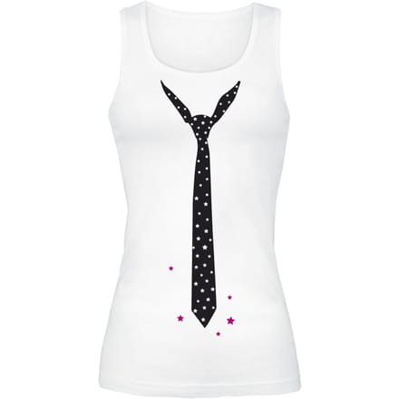 Alkohol & Party - Fun Top - Krawatte - S tot XXL - voor Vrouwen - wit