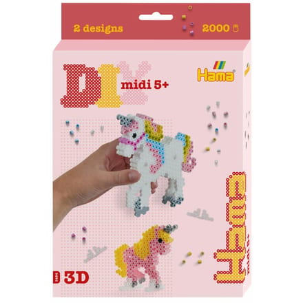 Hama - Strijkkralen - 3D Eenhoorn Set - 2000 delig