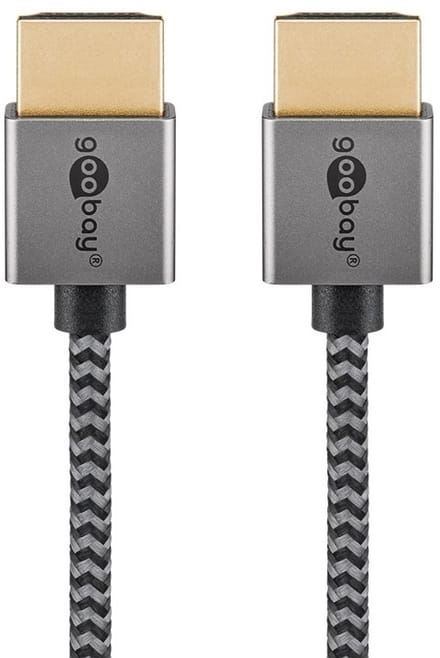 Goobay Slim High Speed HDMI-kabel met Ethernet, 4K/60 Hz, retailzak