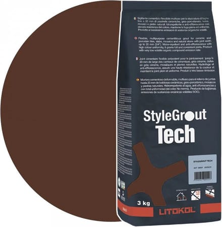 Litokol Stylegrout tech brown-1 voeg 3 kg - Voegmiddel - Kleur Bruin
