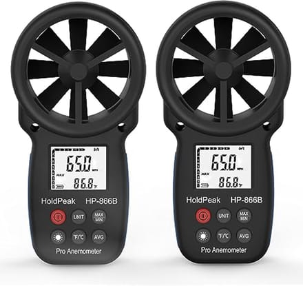 Digitale Anemometer met LCD-Display voor Windsnelheid en Temperatuurmetingen