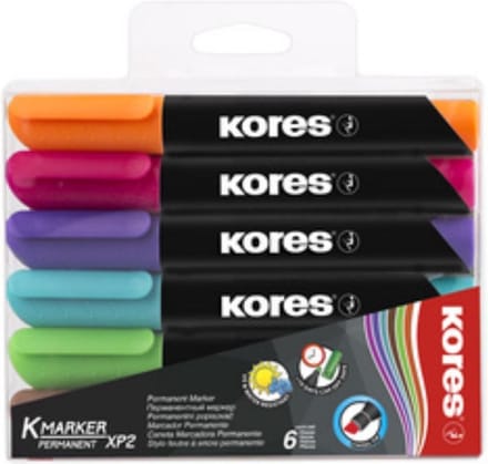 Kores - Permanent-Marker "K MARKER", Etui á 4 stuks