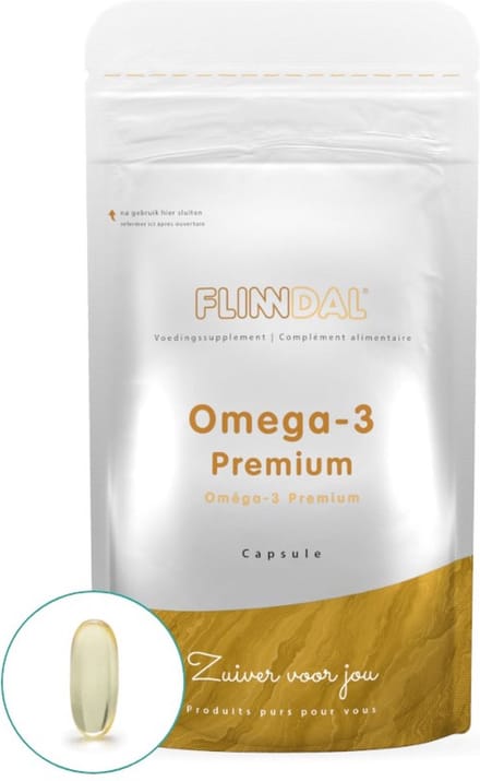 Flinndal Omega-3 Premium Tabletten - Voor Hart, Triglyceridengehalte en Bloeddruk - 90 Tabletten