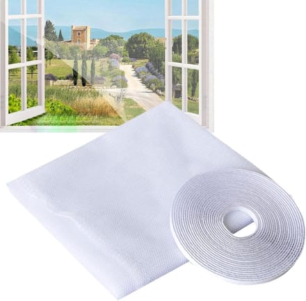 Fly Screen For Windows,Fly Screen Mesh Fine Mesh Net - Self Adhesive Invisible Net for Window Greenhouse Bathroom Garage House Kitchen Apartments