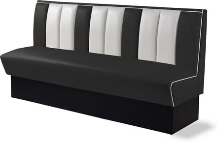 Bel Air Dinerbank Single Booth HW-180 Zwart