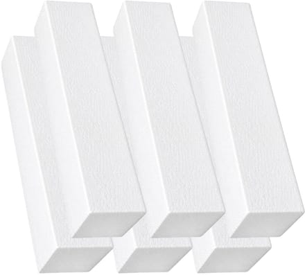 Piepschuim vormen - baksteen - 6x - 30 x 7,5 x 7,5 cm - styropor hobby / DIY vorm - basis knutselfiguren