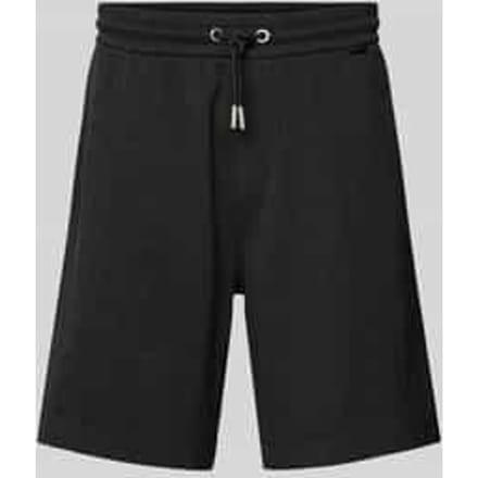 Regular fit sweatshorts met labeldetail
