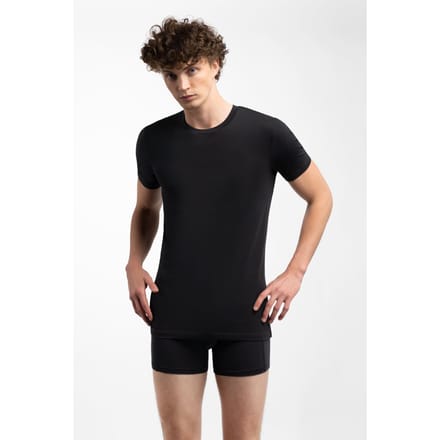 A-DAM Undertee Oxford Black Größe: L | Basic T-Shirts Outlet | Herren | Schwarz