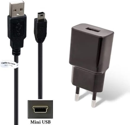 OneOne 2A lader + 2,2m extra sterke Mini USB kabel. Universele oplader adapter past op Sony DS 3 Wireless Controller, Move Motion Controller, PS3 SIXAXIS Wireless Controller