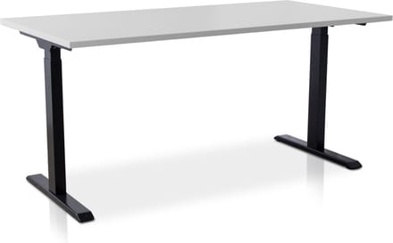 Zit-sta bureau snelslinger verstelbaar - MRC FAST FLEX | 180 x 80 cm | frame zwart - blad grijs