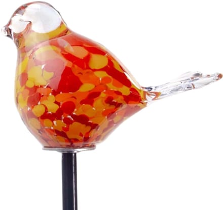 Loranto - Tuinsteker Vogel Oranje - Tuindecoratie voor Buiten - Glas