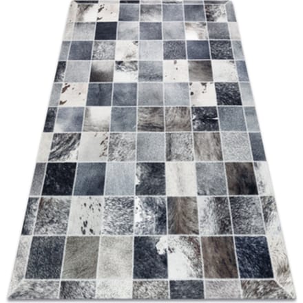Kleden Rugsx Tapijt PATCHWORK 21716 grijs - Koeienhuid 120x170 cm