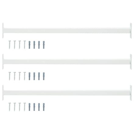 vidaXL - Verstelbare - ven - veilighheidsbalk - 3 - st - 710 - -1200 - mm - Staal - Wit