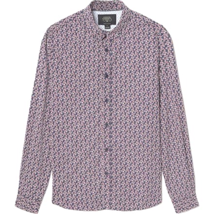 Le Temps Des Cerises Herenshirt Floy met rotem Blumenmuster
