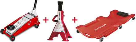 Set hydraulische krik, garagestand en montageligbed MW Tools CATM300D SET4