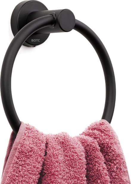 BOTC Handdoekring - Ø 16.5 cm - Handdoekring - Handdoekrek - Badkamer Accessoires - Zwart