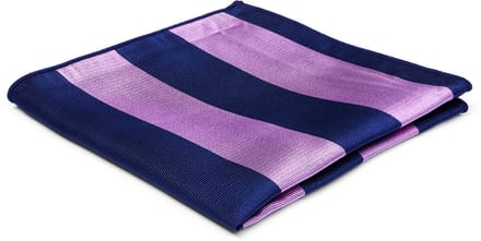 Pochet met Patroon van Marineblauwe en Roze Strepen