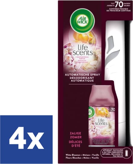 Airwick Freshmatic Zalige Zomer Luchtverfrisser Starterskit - 4 x 250 ml